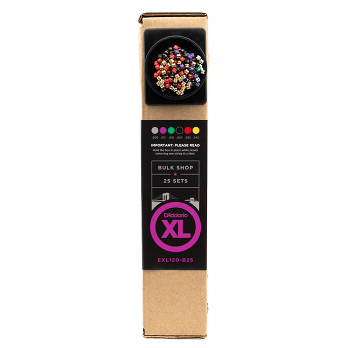 Zestaw bulk strun do gitary elektrycznej D'Addario EXL120-B-25 XL Nickel Wound Super Light 25PACK 09-42