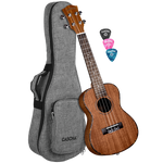 Ukulele koncertowe z mahoniu Cascha premium zestaw
