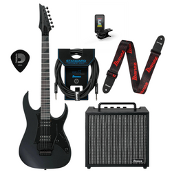 Zestaw gitara elektryczna Ibanez GRGR330EX-BKF z combo Ibanez IBZ10GV2 + akcesoria