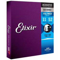 Elixir 11025 Custom Light (11-52) PW struny do gitary akustycznej