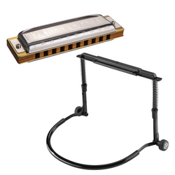 Zestaw harmonijka ustna Hohner Blues Harp 532/20 MS C tonacja z uchwytem 16416 König & Meyer