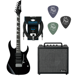 Zestaw Gitara elektryczna Ibanez GRG170DX-BKN z combo gitarowym Ibanez IBZ10GV2