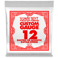 ERNIE BALL Plain Steel Single .012 struna do gitary elektrycznej lub akustycznej