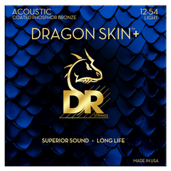 Struny do gitary akustycznej DR DAP 12-54 Dragon Skin+ Phosphor Bronze