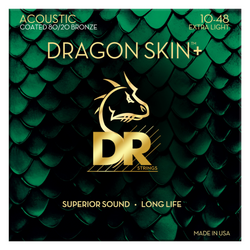 Struny do gitary akustycznej DR DA8 10-48 Dragon Skin+ 80/20 Bronze