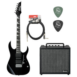 Zestaw Gitara elektryczna Ibanez GRG170DX-BKN z combo gitarowym Ibanez IBZ10GV2