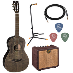 Zestaw gitara elektroakustyczna Parlor Baton Rouge X11LS/PE-SCC z combo Ortega PTWO + akcesoria