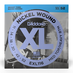 Struny do gitary elektrycznej D'Addario EXL116 Medium Top/Heavy Bottom 11-52