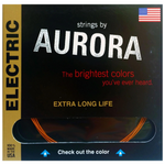 Pomarańczowe Struny do gitary elektrycznej Aurora Premium Orange 10-46 Medium pomarańczowe