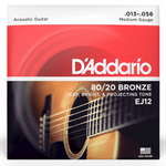 D'Addario EJ12 struny do gitary akustycznej Medium Set 13-56