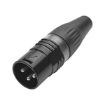 Hicon HI-X3CM-BLK wtyk męski XLR 3-pin z posrebrzanymi stykami