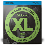 D'Addario EXL165 Niklowane struny do gitary basowej 45-105 długie z owijką
