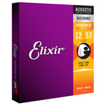 Elixir 11052 NanoWeb Bronze  Light 12-53 struny do gitary akustycznej