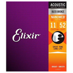 Elixir 11027 NanoWeb Bronze Custom Light 11-52 struny do gitary akustycznej