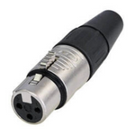 Złącze kablowe żeńskie XLR Rean RC3F 3-biegunowe z posrebrzanymi stykami
