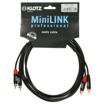 Kabel audio Klotz 2RCA/2RCA 3m 1x0.22mm² KT-CC300