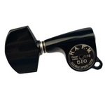 Klucze blokowane GOTOH SGS510Z-A01 HAPM czarne L3+R3 trzy lewe, trzy prawe klucze do gitary HAP-M