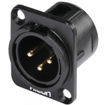 Hicon HI-X3DM-G Złącze męskie XLR montażowe 3pin