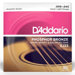 D'Addario EJ23 struny do gitary akustycznej Phosphor Bronze Super Light  09-45