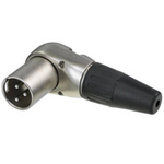 Złącze kablowe męskie kątowe XLR Rean RC3MR 3-biegunowe z posrebrzanymi stykami