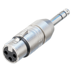 Adapter audio XLR 3p żeński/jack 6.35mm plug 3-pin Neutrik NA3FP