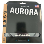 Czarne Struny do gitary basowej 4-strunowej Aurora Premium Black 40-100 Light Czarne
