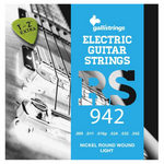 Struny do gitary elektrycznej Galli RS942 + kostka do gry 9-42