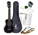 Ukulele sopranowe czarne +akcesoria Arrow PB10 BK Soprano Black SET