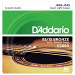 Struny do gitary akustycznej EZ890 85/15 Bronze, Super Light, 09-45