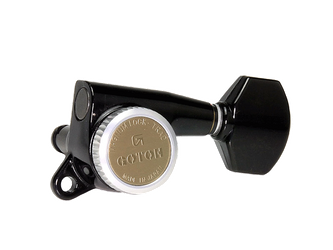 Klucze blokowane GOTOH SG381-07 MGT L6 Czarne sześć lewych kluczy do gitary MG-T