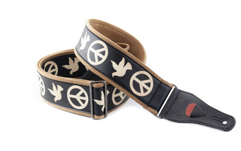 Pas do gitary czarny RightOn Steady series Legend Peace & Doves