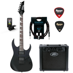 Zestaw gitarowy Ibanez GRG121DX-BKF gitara elektryczna superstrat z combo Peavey 12W i akcesoriami