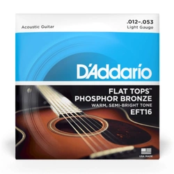 Struny do gitary akustycznej D'Addario EFT16 Flat Tops 12-53