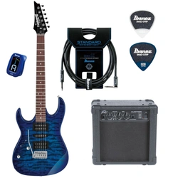 Zestaw gitarowy Ibanez GRX70QAL-TBB gitara elektryczna leworęczna z combo Peavey AUDITION
