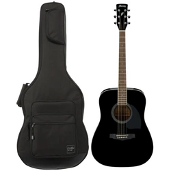 Zestaw gitara akustyczna Ibanez PF15-BK z dedykowanym pokrowcem Ibanez IAB540-BK