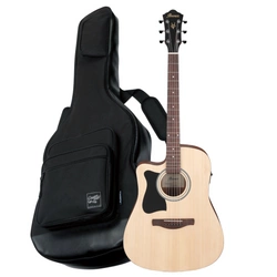 Zestaw gitara elektroakustyczna Ibanez V40LCE-OPN Lefty z dedykowanym pokrowcem Ibanez IAB540-BK