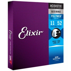 Elixir 11025 Custom Light (11-52) PW struny do gitary akustycznej