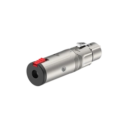 Adapter XLR żeński na Jack 6.3 mm stereo żeński z blokadą Roxtone RA3XFJF