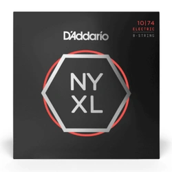 Struny do gitary elektrycznej D'Addario NYXL1074 Light Top/Heavy Bottom 8 strun 10-74