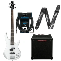 Zestaw gitara basowa Ibanez GSR200-PW z combo Promethean + akcesoria