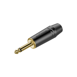 Wtyk Jack 6.3 mm mono czarny pozłacany Roxtone RJ2PX-BG