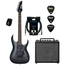Zestaw gitara elektryczna Ibanez GRGA120QA-TKS Gio z combo Ibanez IBZ10GV2