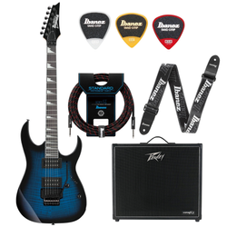 Gitara elektryczna Ibanez GRG320FA-TBS + Combo Peavey 100W z akcesoriami