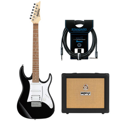 Zestaw gitara elektryczna Ibanez GRX40-BKN GIO z combo Orange CRUSH 20RT-BK