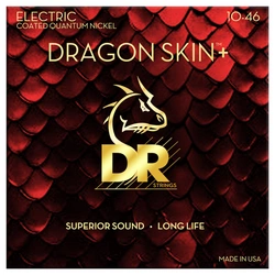 Struny do gitary elektrycznej DR DEQ 10-46 Dragon Skin+ Quantum Nickel