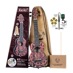 Zestaw ukulele sopranowe Ortega K2SS-RKC Keiki ABS Kaleidoscope SET z akcesoriami