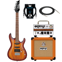 Zestaw gitara elektryczna Ibanez GSA60-BS ze wzmacniaczem Orange Micro Terror i kolumną Orange PPC-108