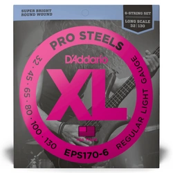 D'addario EPS170-6 struny do gitary basowej 6-ciostrunowej 32-130 long