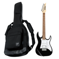 Zestaw gitara elektryczna Ibanez GRX40-BKN GIO Black Night z dedykowanym pokrowcem Ibanez IGB540-BK