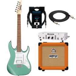 Zestaw gitara elektryczna Ibanez GRX40-MGN z kolumną Orange PPC-108 i wzmacniaczem Mooer Tube Engine